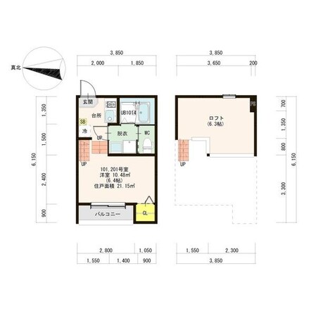 新守山駅 徒歩6分 1階の物件間取画像